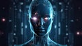 advanced artificial intelligence for the future rise in technological singularity using deep learning algorithms Royalty Free Stock Photo