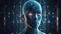 advanced artificial intelligence for the future rise in technological singularity using deep learning algorithms Royalty Free Stock Photo