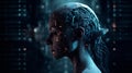 advanced artificial intelligence for the future rise in technological singularity using deep learning algorithms. Generative AI Royalty Free Stock Photo