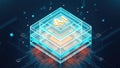 Advanced Artificial Intelligence Neural Network Architecture Visualization Royalty Free Stock Photo