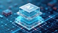 Advanced Artificial Intelligence Neural Network Architecture Visualization Royalty Free Stock Photo
