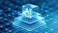 Advanced Artificial Intelligence Neural Network Architecture Visualization Royalty Free Stock Photo