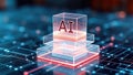 Advanced Artificial Intelligence Neural Network Architecture Visualization Royalty Free Stock Photo