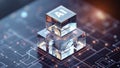Advanced Artificial Intelligence Neural Network Architecture Visualization Royalty Free Stock Photo