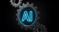 Advanced Artificial Intelligence Processing and Machine Learning Mechanism for Technology Professionals. Royalty Free Stock Photo