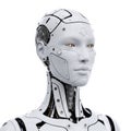 Advanced artificial intelligence robot head Royalty Free Stock Photo