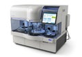 Advanced automated clinical laboratory analyzer machine Royalty Free Stock Photo