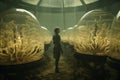 advanced biological experiments. dystopian future sci-fi, futuristic bio lab