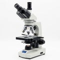 Advanced biological microscope with multiple lenses Royalty Free Stock Photo