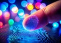 Advanced Biometric Authentication A Futuristic Fingerprint Scan System Demonstrates HighTech Security with a Stunning