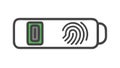 Advanced Biometric Battery Security Fingerprint Icon, vector design Generative AI Royalty Free Stock Photo
