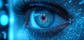Advanced Biometric Eye Scan Technology Illustrating Digital Identity And Personal Data Surveillance Royalty Free Stock Photo