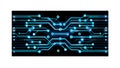 Advanced Blue Circuitry Pattern, High-Tech Electronic Board Background, vector design Generative AI Royalty Free Stock Photo