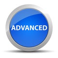 Advanced blue round button Royalty Free Stock Photo