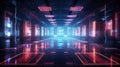 advanced blurred sci fi interior Royalty Free Stock Photo