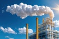 Advanced CCS Facility Capturing CO Emissions from Industrial Processes & Power Plants for Geological Storage Solutions Royalty Free Stock Photo