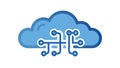 Advanced Cloud Computing Circuitry Big Data, vector design Generative AI Royalty Free Stock Photo