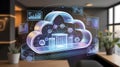 Advanced cloud computing network infrastructure Royalty Free Stock Photo