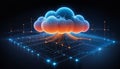 Advanced Cloud Storage, Networked Business Solutions for Data Backup and Security. Cloud computing and online storage technology