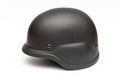 Advanced combat helmet of the US Armed Forces with a chin strap on a white background, isolate. Military equipment and equipment f Royalty Free Stock Photo