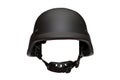 Advanced combat helmet of the US Armed Forces with a chin strap on a white background, isolate. Military equipment and equipment f Royalty Free Stock Photo