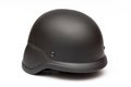 Advanced combat helmet of the US Armed Forces with a chin strap on a white background, isolate. Military equipment and equipment f Royalty Free Stock Photo