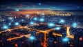 Advanced communication and global internet network connection in smart city