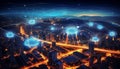 Advanced communication and global internet network connection in smart city