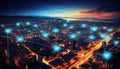 Advanced communication and global internet network connection in smart city