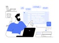 Advanced computer skills abstract concept vector illustration.