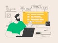 Advanced computer skills abstract concept vector illustration.