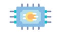 Advanced Computing Chip Icon, Next-Gen Processor, Digital Innovation, vector design Generative AI Royalty Free Stock Photo