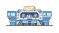 Advanced Control Desk, Futuristic Interface, Command Console, vector design Generative AI Royalty Free Stock Photo