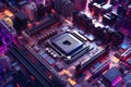 Advanced Cpu modern motherboard. Generate Ai Royalty Free Stock Photo