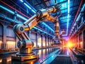 Advanced 3D Industrial Robot Arm Futuristic Automation for Smart Factories of the Future