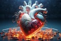 Advanced 3d pulse medicine heart. Generate Ai