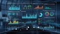 Advanced data analytics dashboard with multiple graphs and metrics Royalty Free Stock Photo