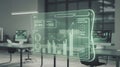 Advanced data analytics display in modern office environment Royalty Free Stock Photo