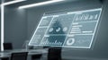 Advanced data analytics display in modern office setting Royalty Free Stock Photo