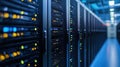 Advanced Data Center Infrastructure Showcasing Technology and Secure Storage Solutions Royalty Free Stock Photo