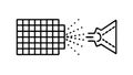 Advanced data grid output with signal burst. Network technology. vector design Generative AI Royalty Free Stock Photo