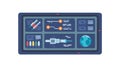 Advanced Data Visualization Dashboard, Complex Analytics Display, vector design Generative AI Royalty Free Stock Photo