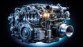 Advanced Diesel Engine Technology Power and Innovation in a Modern Industrial Engine Royalty Free Stock Photo