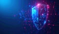 Advanced Digital Defense Shield Securing Global Data Networks A Vibrant Visualization of Cybersecurity Protecting Information Royalty Free Stock Photo
