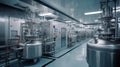 Advanced equipment inside a pharmaceutical manufacturing facility