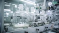 Advanced equipment inside a pharmaceutical manufacturing facility