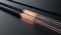 Advanced fiber optics showcase flowing bandwidth light against dark, sleek background, representing tech driven concept. This