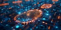Advanced Fingerprint Analysis Data Visualization in Cutting-Edge Security Technology Digital