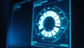 Advanced Futuristic Digital Interface Displaying Complex Data Analysis Royalty Free Stock Photo