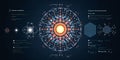 Advanced Futuristic UI Dashboard with Interactive Elements Royalty Free Stock Photo